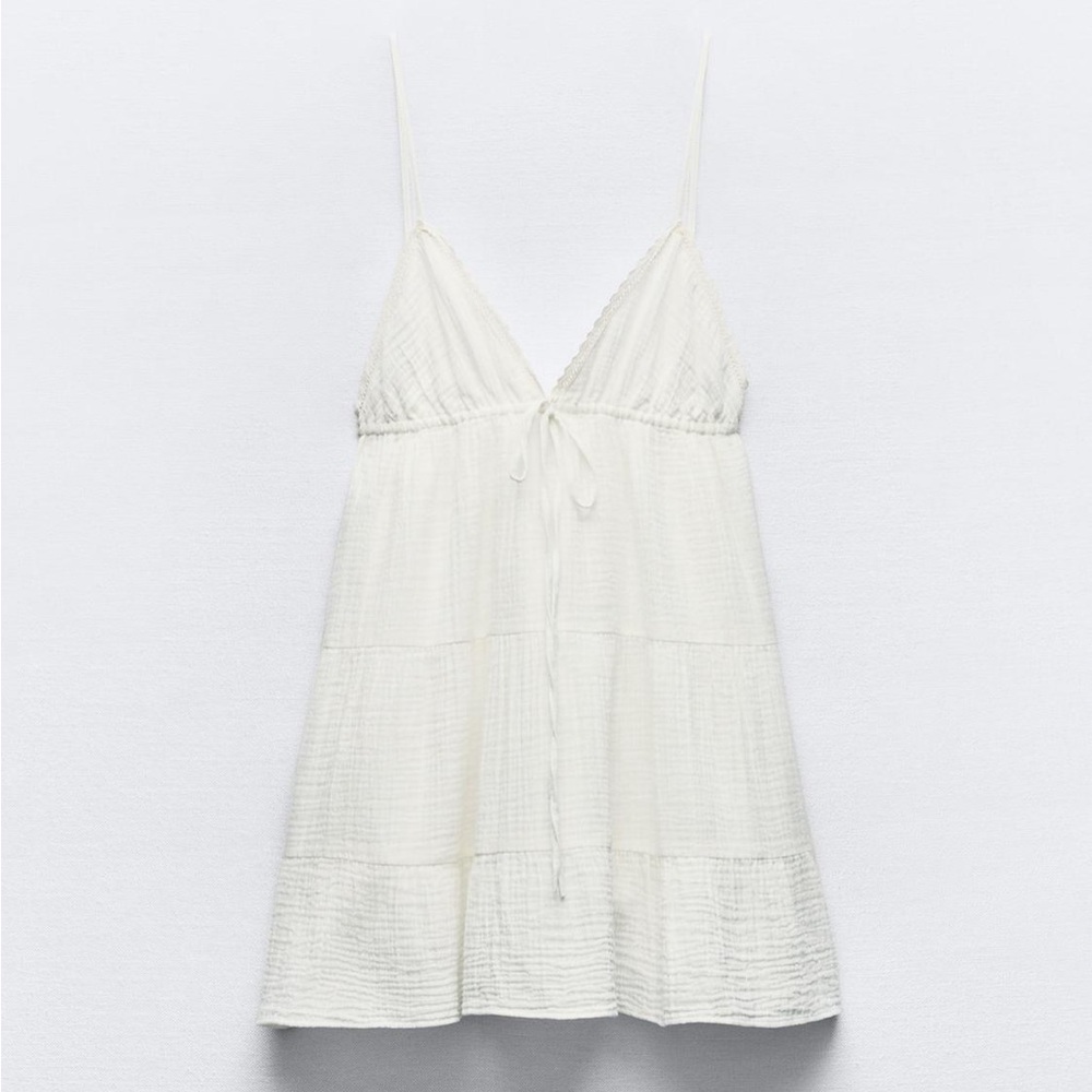 Zara tiered cotton dress